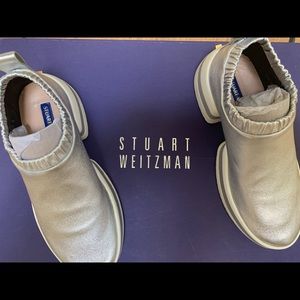 Stuart weitzman silver moon shoes.